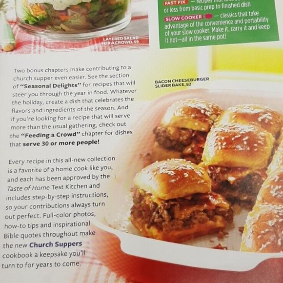 Taste of Home New Church Supper Cookbook Collection of Recipes for Get Togethers - Picture 5 of 11
